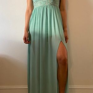 Let’s See-quin Mint Maxi Dress
